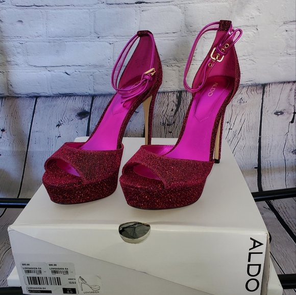 Brand New, Aldo pink glitter pumps, 8.5, Lovoasien - Picture 3 of 8